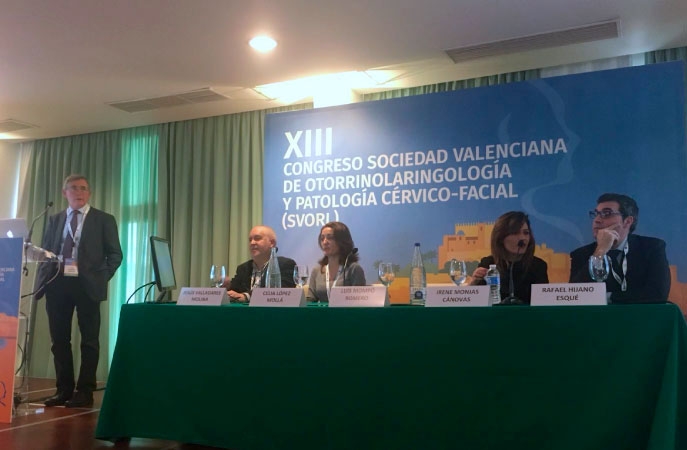 EL Dr. Luis Mompó actúa como ponente en el XIII Congreso de la Sociedad Valenciana de Otorrinolaringología y Patología Cérvico Facial